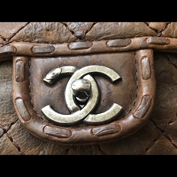 RARE CHANEL PARIS EDINBURGH BROWN SHOULDER BAG - Picture 4 of 12